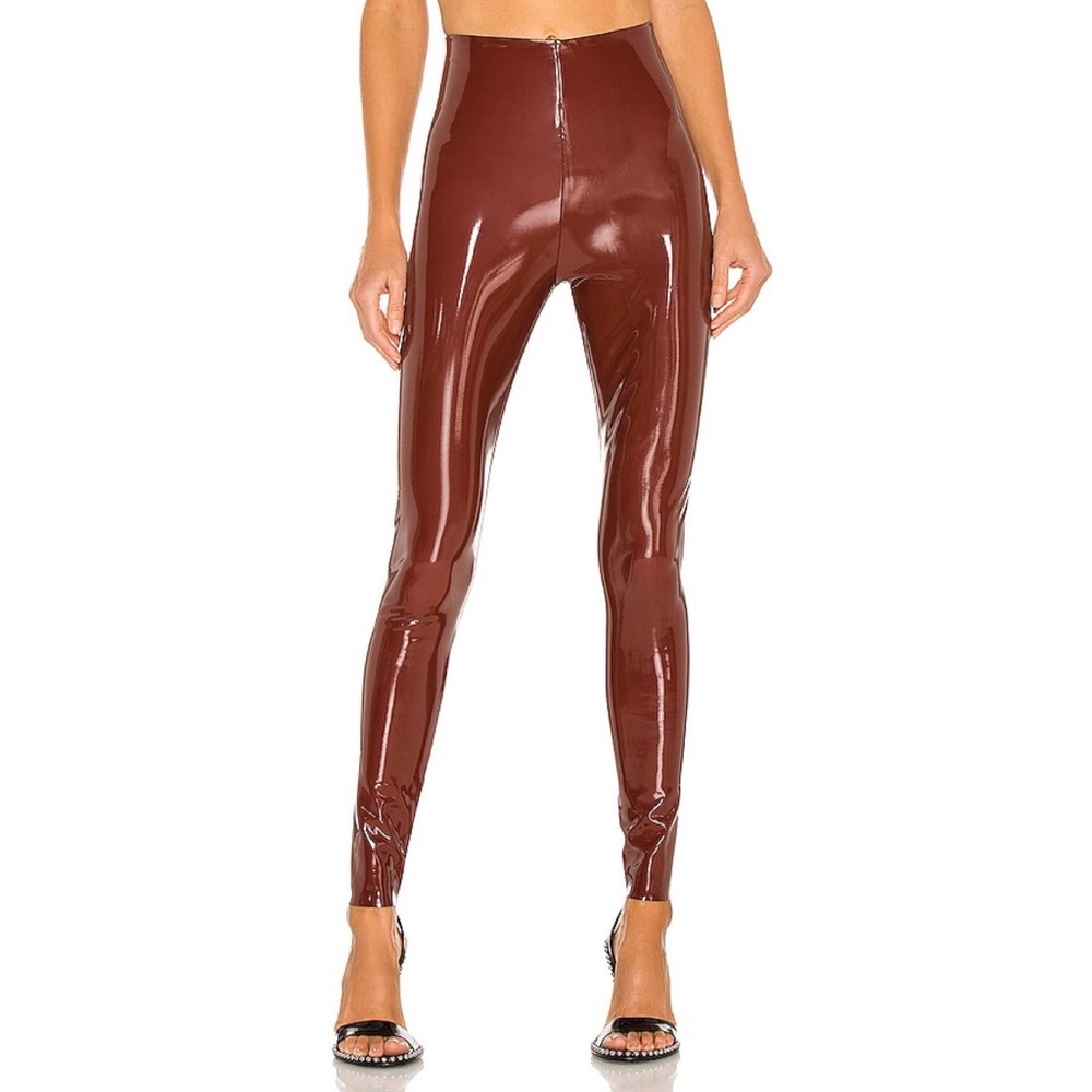 Commando Faux Patent Leather Leggings in Color Sienna - Picture 1 of 5
